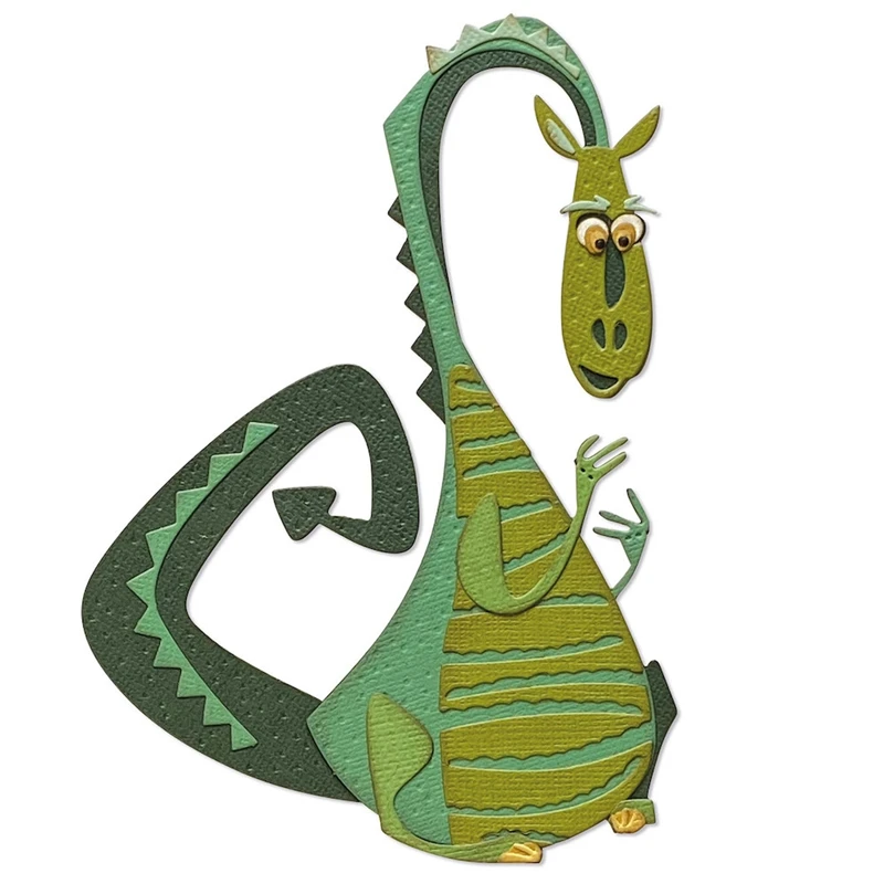 

2021 New Metal Cutting Dies for Scrapbooking Paper Making Cute Dinosaur Combination Set Embossing Frame Card Crafts No Stamps