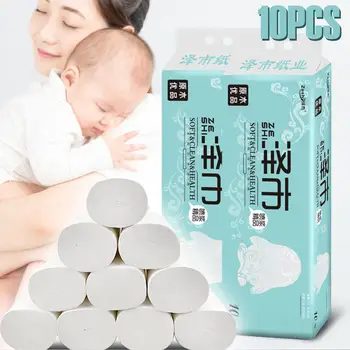 

Home Toilet Paper Roll Soluble Super Absorbent Paper Towel 10 Rolls/Pack 40P