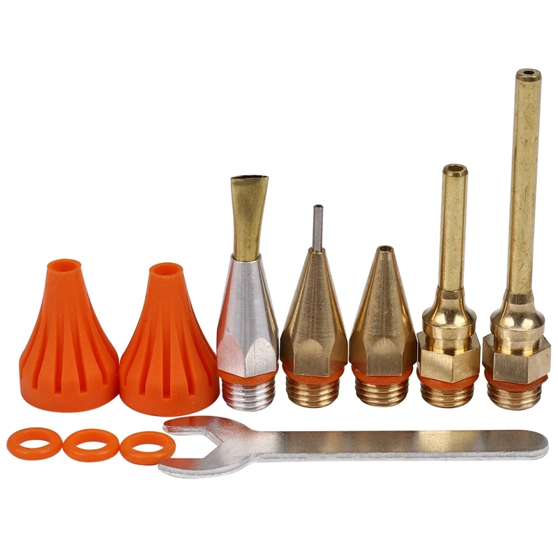 11pcs Glue Copper Nozzle Smallbore Long Short Large Diameter Hot Melt Glue Accessories Glue