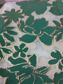 

Green 3d lace fabric with sequin 5yard fashion African lace fabric high quality 3d flower fabric dress FHD212
