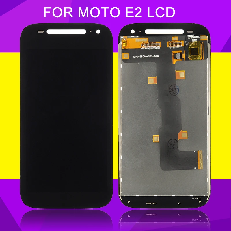 

HH For MotoRola E 2nd Gen Display For Moto E2 LCD With Touch Panel Screen Digitizer Assembly XT1505 XT1524 LCD Free Shipping