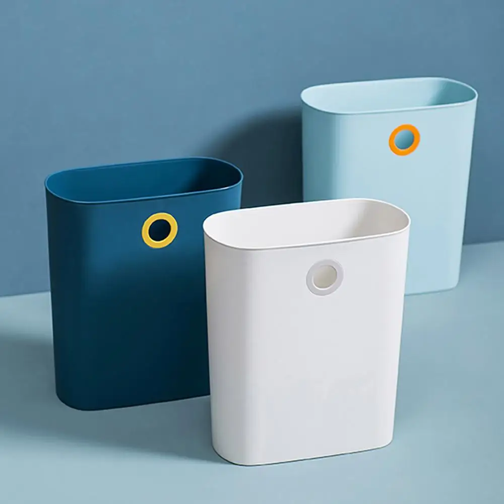 Kitchen Large Narrow Hanging Trash Can Waste Bins Garbage Storage Bin Box Bedroom Bathroom Garbage Can Dustbin Desktop Trash Bin