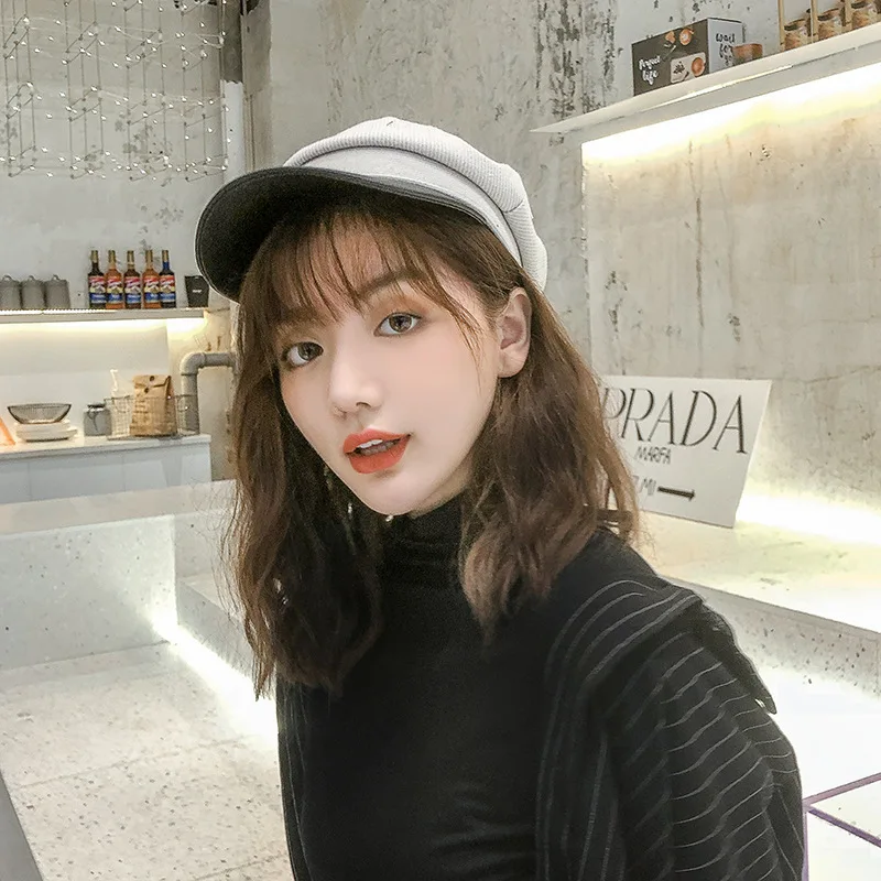 

Autumn And Winter New Style Navy Cap Women's Japanese-style Literature And Art Retro Stripes Navy Cap Korean-style Versatile Eng