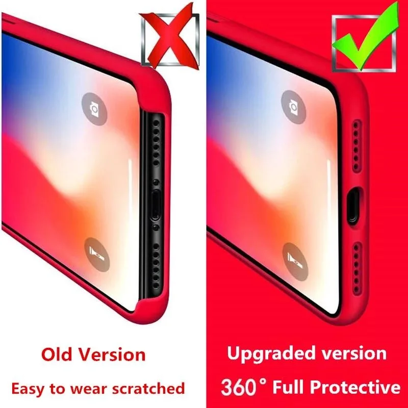 With Logo Original Official Silicone Phone Cases For iPhone 12 Mini 11 Pro 7 8 6 Plus XS Max XR Case Full Cover With Retail Box