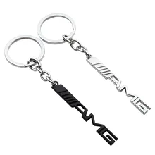 HOT car accessories for mercedes AMG logo metal key chain 4s shop advertising man waist hanging keychain pendant car styling