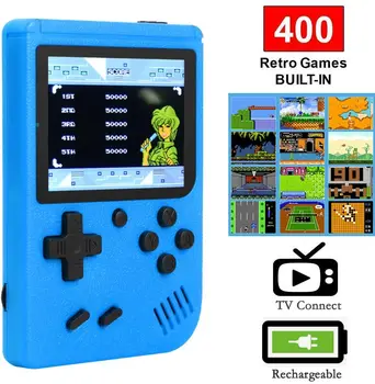 

New Edition Retro Portable Mini Handheld Game Console 8-Bit 3.0 Inch Color LCD Kids Color Game Player Built-in 400 games
