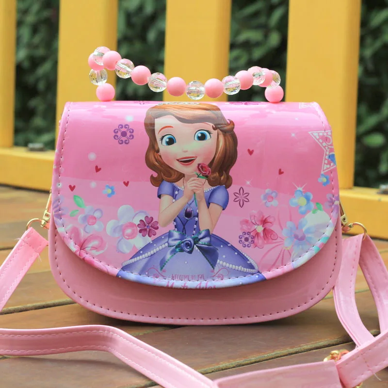 Искусственная кожа мультфильм принцесса монета кошелек кросс-боди телефон сумка для денег bolsa carteira feminina для маленьких девочек - Цвет: 6