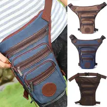 Мужская винтажная поясная сумка с заниженной ногой, поясная сумка на бедро, Военная Тактическая Сумка для путешествий, мотоциклетная нейлоновая/парусиновая поясная сумка для верховой езды