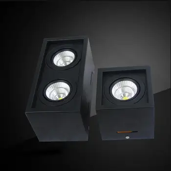 

Square COB LED dimmable Downlights 10W 15W 20W 30W Surface Mounted LED Ceiling Lamps Spot Light LED Downlights AC110-240V