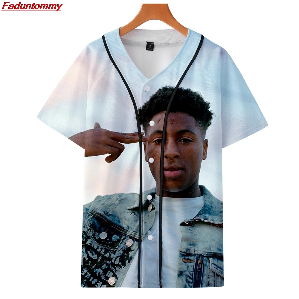 YoungBoy Never Broke снова полиэстер Горячие мужчины Высокая мода лето Бейсбол Короткий рукав Горячий тренд повседневные топы тройники