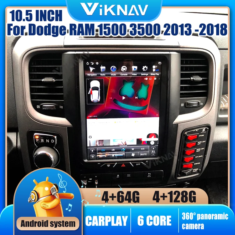 

Android Car Radio with screen for Dodge RAM 2013-2018 GPS Navigation Auto Stereo Receiver Multimedia Player Tape Recorder Screen