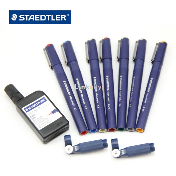 Staedtler mars mático 700 caneta técnica com ponta tubular, sem