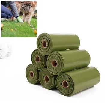 

16 Roll Degradable Dog Poo Bag Pet Garbage Bag Dog Poo Cat Waste Poop Clean Bag Garbage Cleaner with Carrier Holder pet supplies