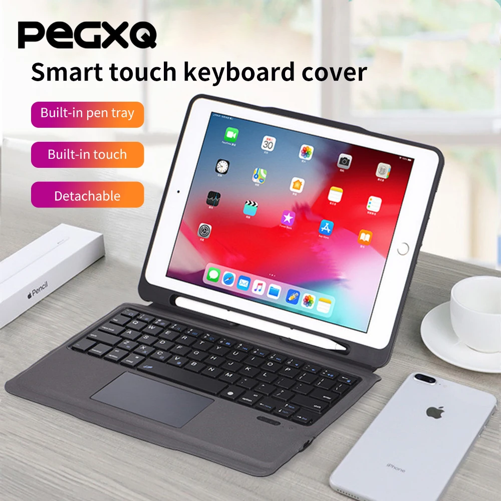 

Magnet Tablet Bluetooth Keyboard Case for Apple iPad Air 1 2 iPad Pro 9.7 iPad 9.7 2018 2019 Keyboard Stand Cover With TouchPad