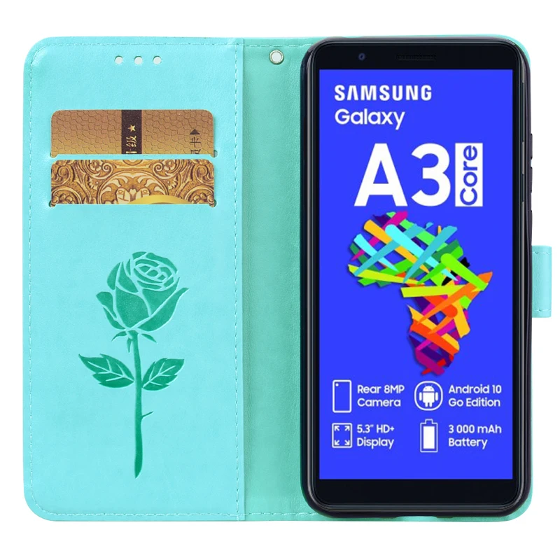 Funda abatible para Samsung Galaxy A3 Core, Carcasa protectora para teléfono, Funda para Samsung A3 Core, Cartera cuero, para libros|Fundas antigolpes para teléfono| - AliExpress