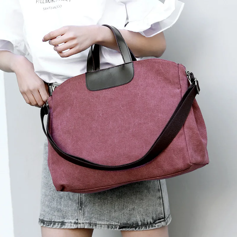 

canvas bag Commuter single shoulder female 2019 JIULIN new casual simple large capacity portable