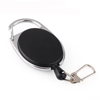 

50Pcs Fly Fishing Tools Telescopic Key Anti-lost Buckle Retractor Extractor Keeper Tether Retractable Reel Fishing Pocket Tool