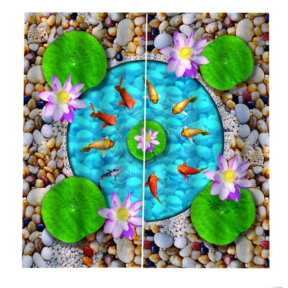 3d九鱼荷花鹅卵石地板画副本 (5)