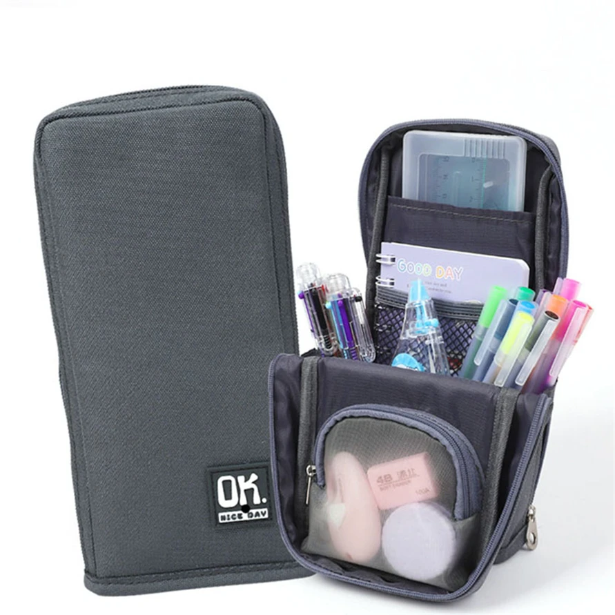 

Pencil Case Trousse Scolaire Bags For Boys School Supplies Standing Big Pen Cases Piornik Cute Estojo Escolar Estuches Escolares