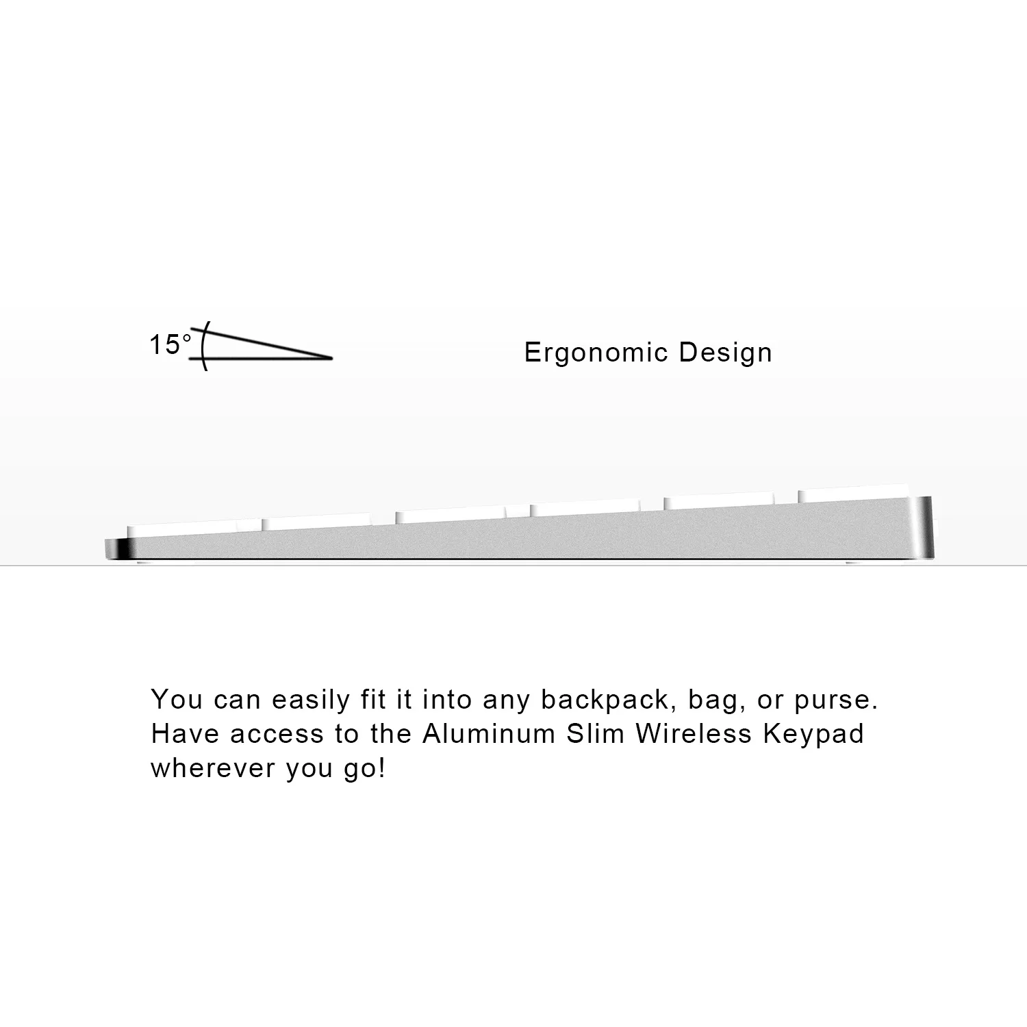 Aluminum Alloy Bluetooth Wireless Numeric Keyboard Rechargeable 34 Keys Mini Keypads for Windows Mac OS Android Laptop PC