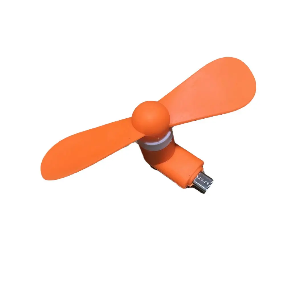 Orange Для Android Портативный крутой микро USB вентилятор мобильный телефон USB вентиляторы низкий голос для Android мобильный телефон USB источник питания - Цвет: Orange