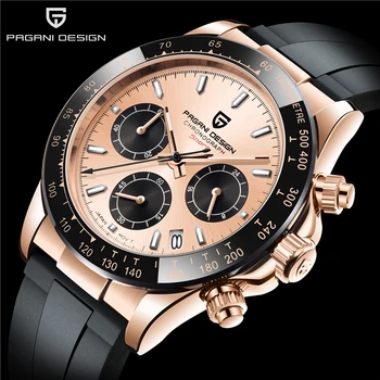 

2020 PAGANI DESIGN Sports Watches Men's Silicone Quartz Chronograph Waterproof Wristwatch Male Watch factory dropshipping Outlet