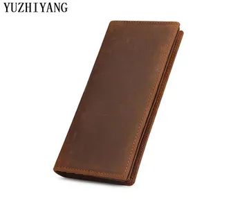 

high quality designer credit card holder wallet men horse leather men wallet long card holder purse leather ID case