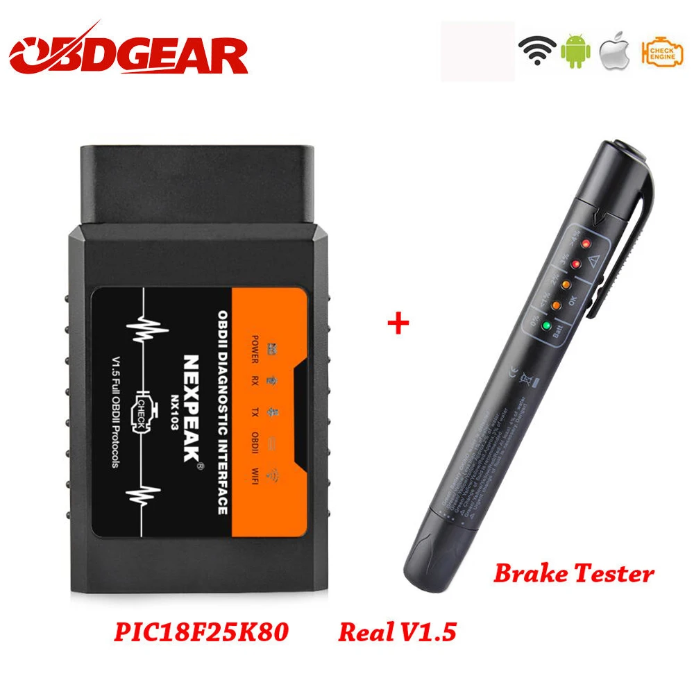 Elm327 V1.5 wifi OBD2 PIC18F25K80 чип-считыватель кода ELM 327 OBDII V1.5 Диагностический Инструмент Дизель/бензин на Android/IOS Автомобильный сканер Elm327 V1.5 wifi OBD2 PIC18F25K80 чип-считыватель кода ELM 327 OBDII V1.5 Диагностический Инструмент Дизель/бензин на Android/IOS Автомобильный сканер