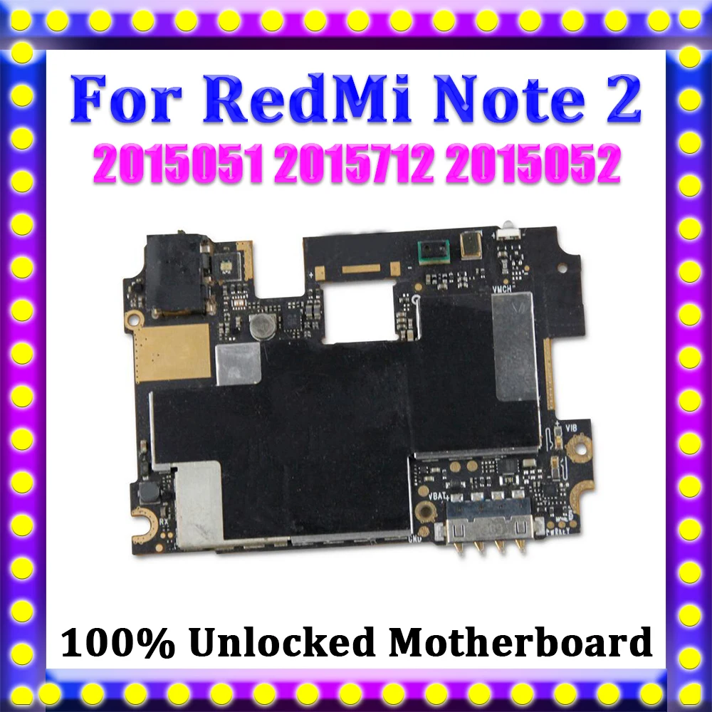 2015051 2015712 2015052 для RedMi Note 2 материнская плата, разборная разблокированная материнская плата для HongMi Note 2 логическая плата с полным чипом