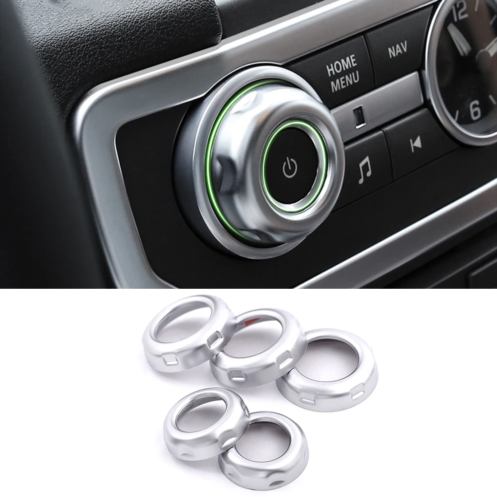 

Air conditioning knobs trim sticker for Freelander Discovery 4 Range Rover Sport series chrome volume decoration car accessories