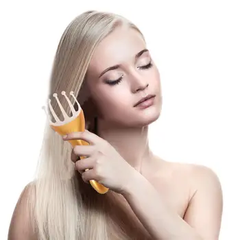 

Electric Steel Ball Head Massage Simple Operation Easy Carry Relieve Pain Relax Scalp Massager Tool Five Finger Comb