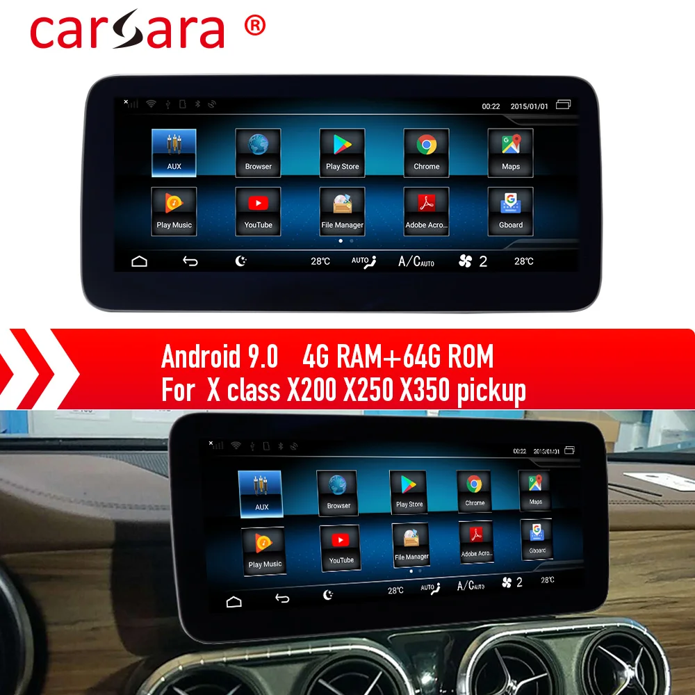 Видеоплеер Mercedes для X Class 15-18 X200 X250 X350 экран Android 9 0 обновление мультимедийной