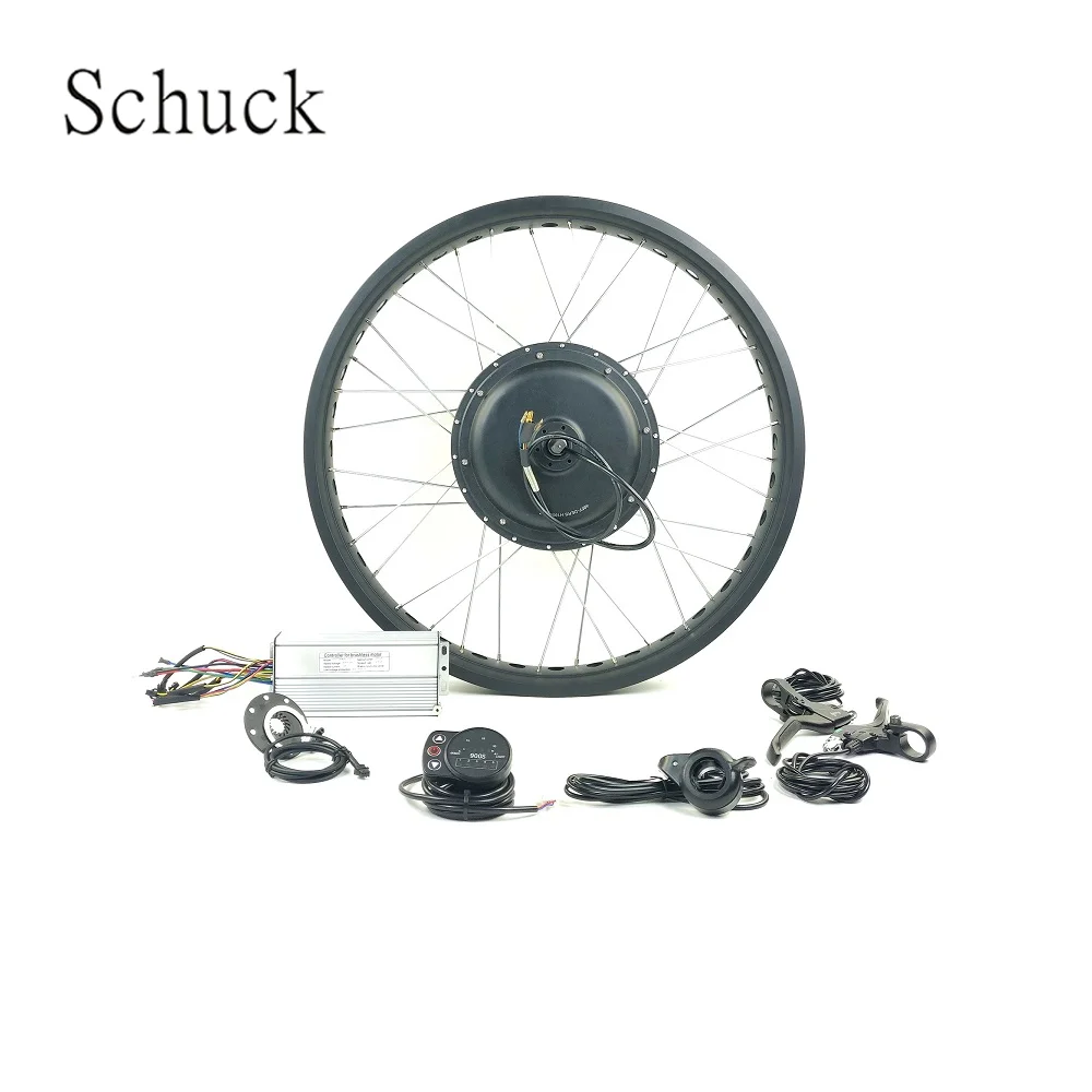 Schuck переднее колесо 48V1500W с LED900S дисплеем Электрический велосипед BLDC Снежный велосипед бесщеточный мотор ступицы Жира Шины 20 или 26 дюймов