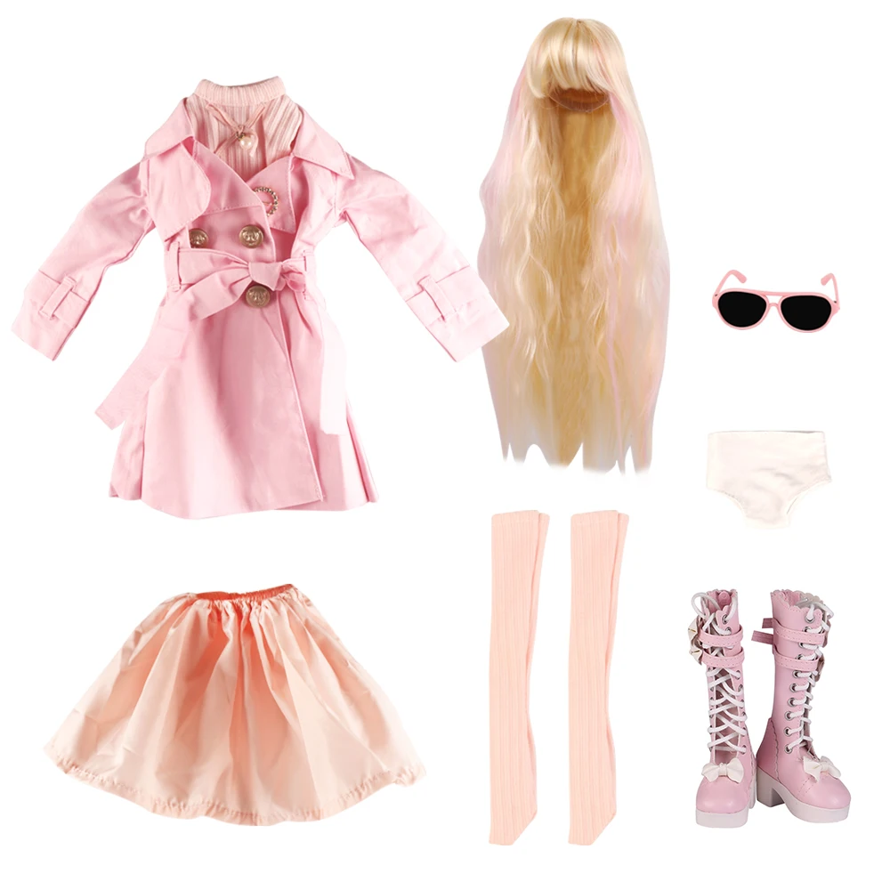 UCanaan 1/3 BJD Doll Accessories Outfits Fashion Clothes Set Wig Shoes For 60CM Dolls Girls DIY Dress UP Toys Accessories 16