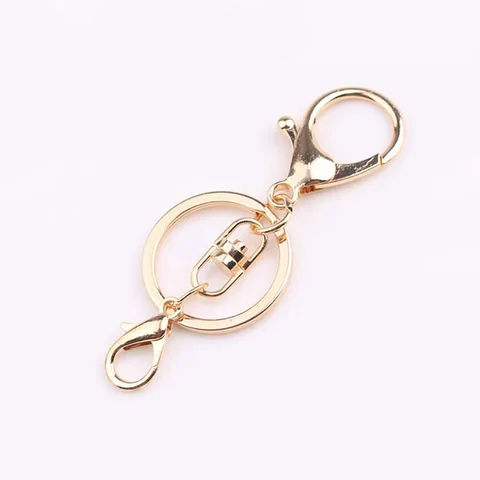 Metal Lobster Trigger Swivel Clasp Hooks Clip Buckle Arts Crafts Key Ring Keychain With Chain For Jewelry Making Supplies