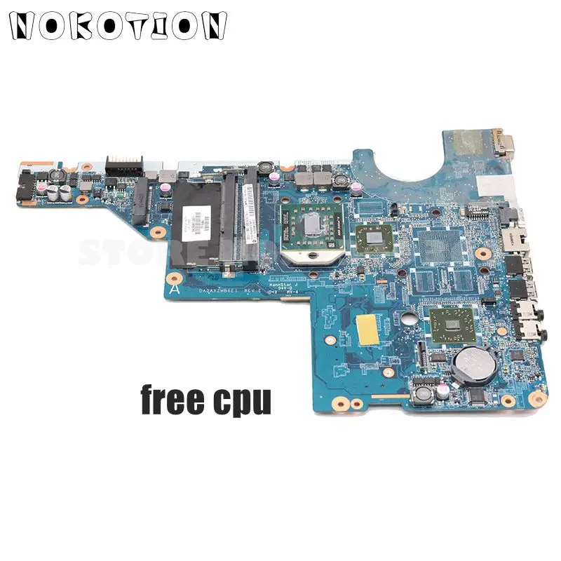 Материнская плата NOKOTION 592809 001 DA0AX2MB6E1 материнская для ноутбука HP Compaq CQ42 CQ62 G42 G62