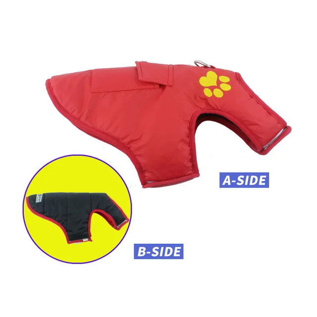 Red 1 Новая зимняя для домашней Собаки Одежда Костюмы для маленьких больших собак Водонепроницаемый собачья куртка для питомца пальто Чихуахуа Стеганый жилет куртка на молнии пальто - Цвет: Red 1