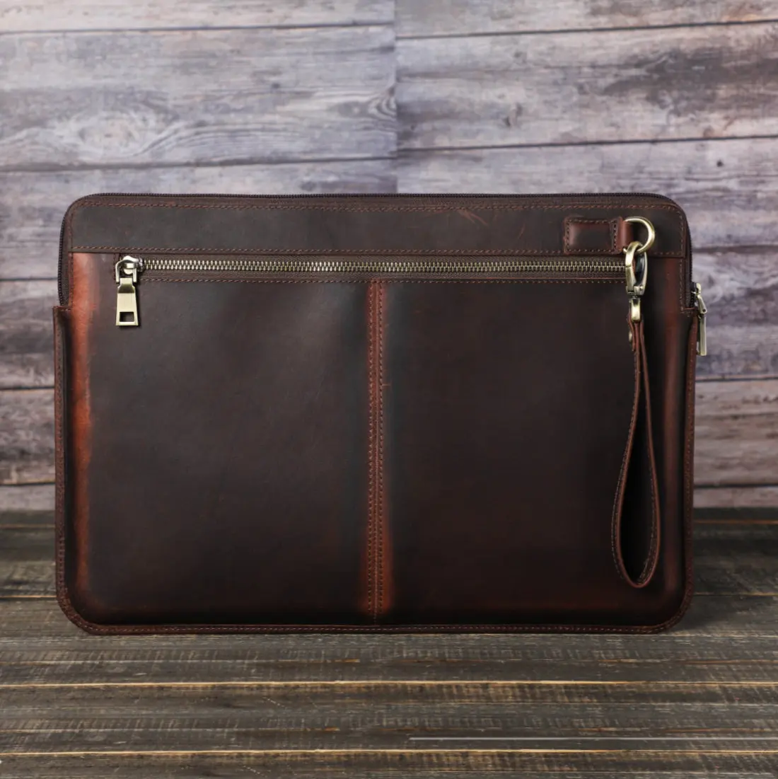 Bolsa para Laptop de Couro de Vaca para Macbook Air Pasta Retro Touch Bar m2 14 A2779 Pro 13 15 16 A2337 A2179 A2338 m1 - Imagem 4