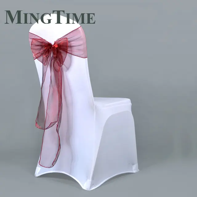 Ceinturage de Chaise en Organza Transparent de 275cm, Ruban avec Nministériels d, Décoration Rustique pour ixde Mariage, Anniversaire, Banquet et Cérémonie 6