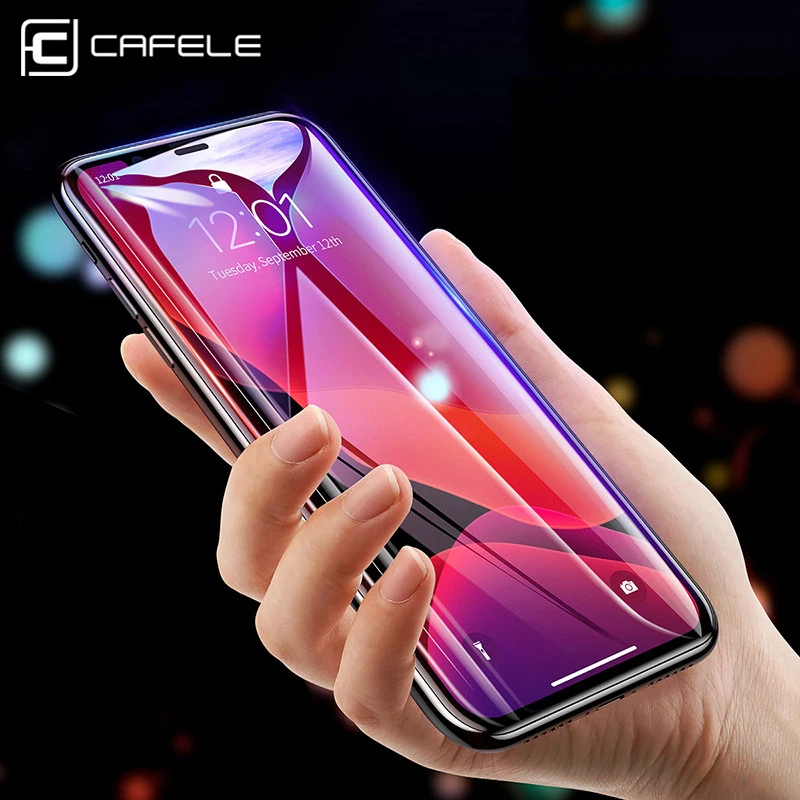 CAFELE 9D Edge Защита экрана для iPhone 11 pro Max телефон закаленное стекло HD прозрачное антибликовое полное покрытие стекло для iPhone 11