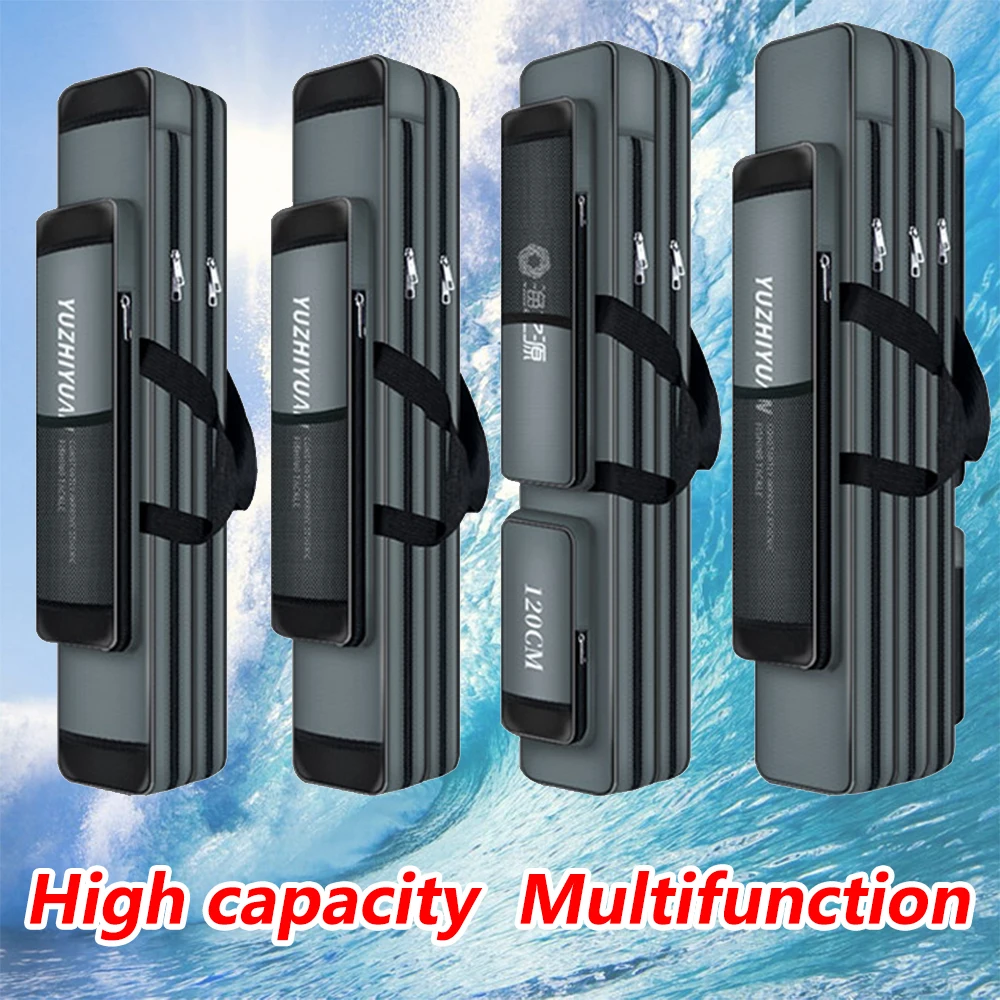 

New Large Fishing Bag Multifunctional Waterproof Wear-Resistant Outdoors Fishing Rod Gear Reel Line Storage Bag Free Shipping