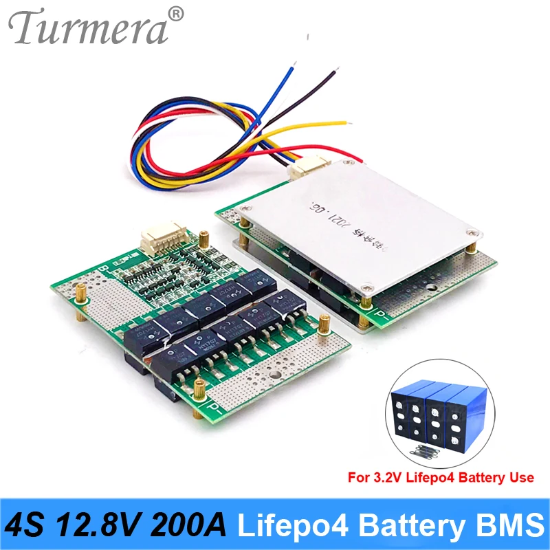 Turmera 4S 12 8 В 3 2 А балансировочная батарея Lifepo4 защитная плата BMS для батарей в Ач |