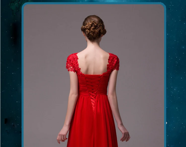 vestido de festa красное пляжное кружевное с длинным рукавом Вечерние пикантное свадебное платье на заказ женские повседневные платья подружки невесты