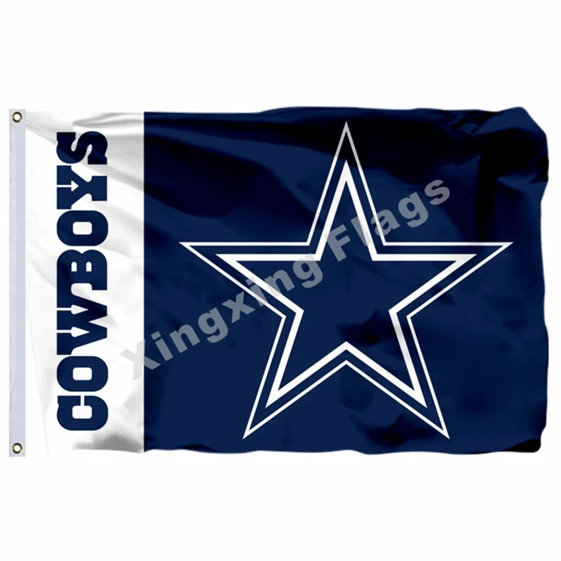 Dallas Cowboys с флагом горизонта города Далласа 3ft X 5ft полиэстер Dallas Cowboys Banne - Цвет: F1