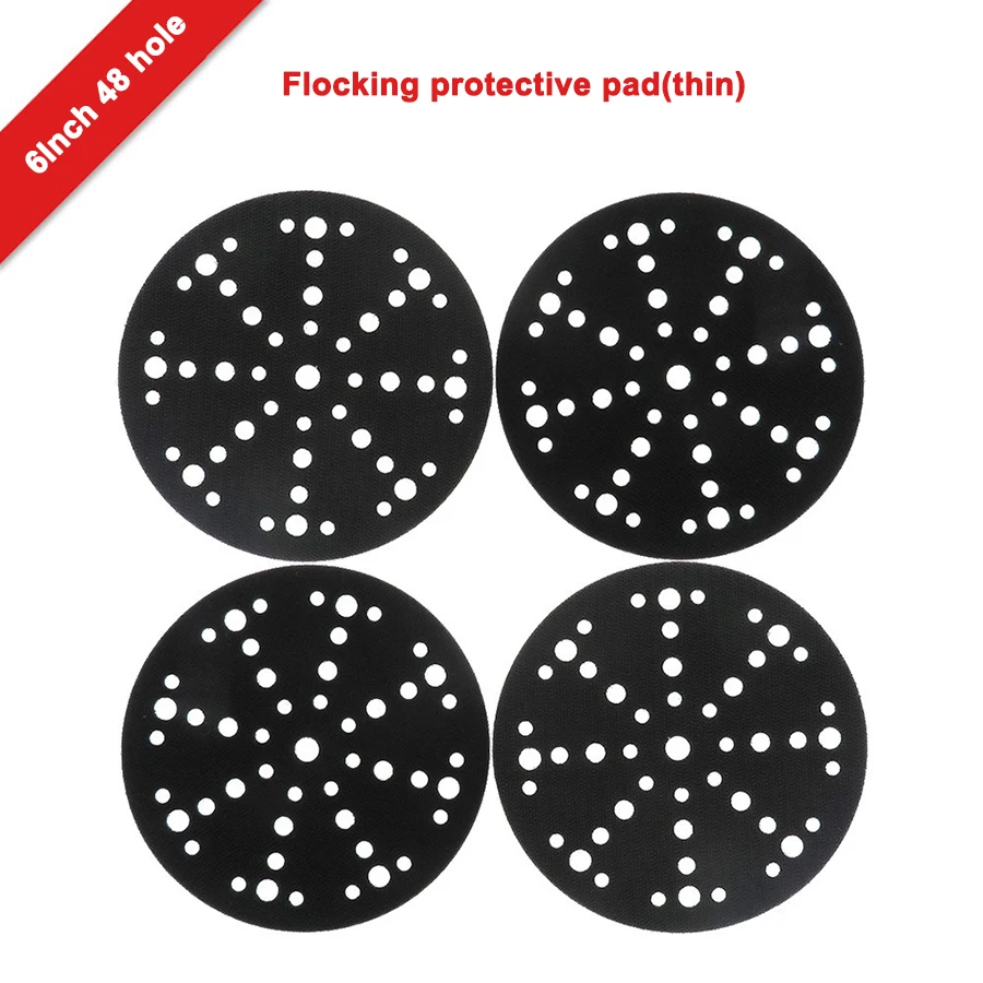 

6 дюймов 150 мм 48 отверстий абразивные колодки защитный диск черный электроинструмент аксессуар для Полировочная, шлифовальная Машинка и шлифовальный крюк и петля