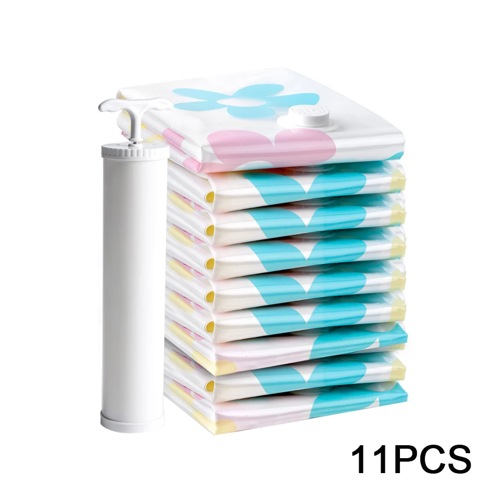 

Thickened Vacuum Storage Bag Vacuum Compressed Bag with Hand Pump Reusable Blanket Clothes Quilt Storage Bag Organizer