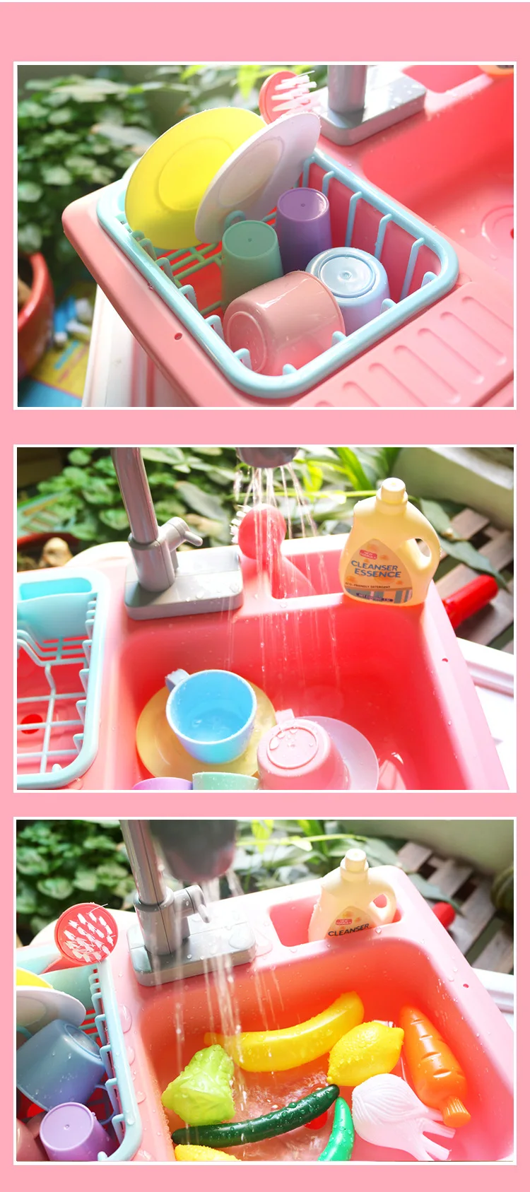 Children Dishwasher Toy Electric Water Extractor GIRL'S Play House Kitchen Douyin Baby Model Vegetable Washing Sink