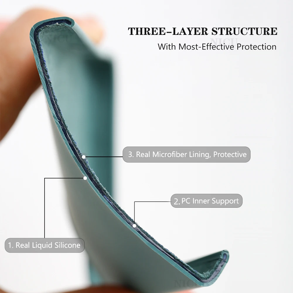 for Apple iPhone 12 Pro Max Mini Case Luxury Liquid Silicone 12 Pro Cover All Inclusive Protection Hard PC Soft Edge