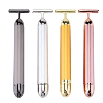 

Slimming Face Massager Golden T Type Face Roller Facial Beauty Massager Stick Tightening Wrinkle Bar Vibration Meter