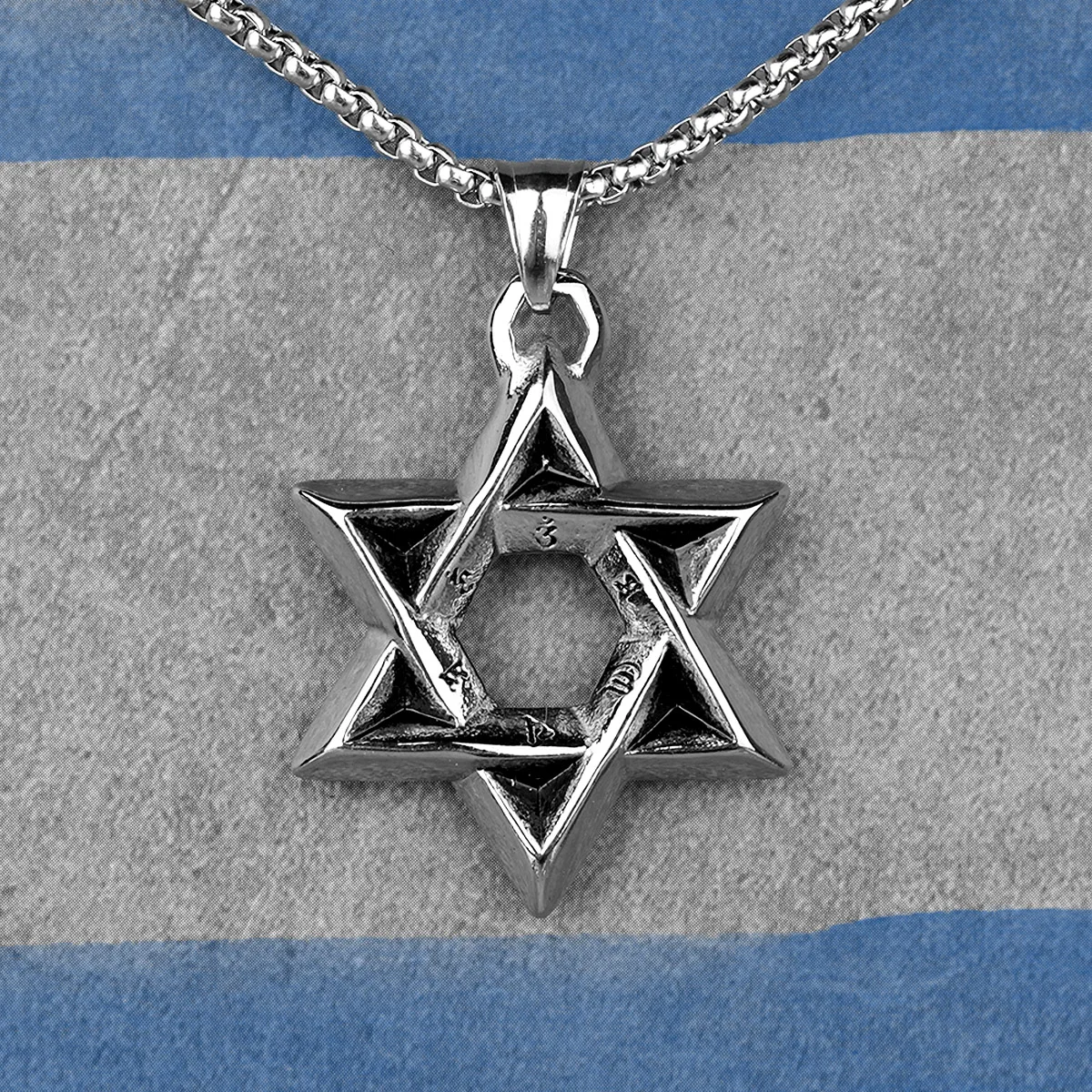 Hexagram Star Religion Judaism Vintage Men Necklaces Pendants Chain Stainless Steel for Boy Male Fashion Jewelry Creativity Gift |